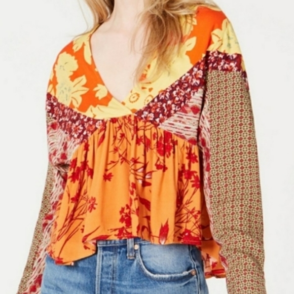 Free People Tops - Free People Patchwork Top